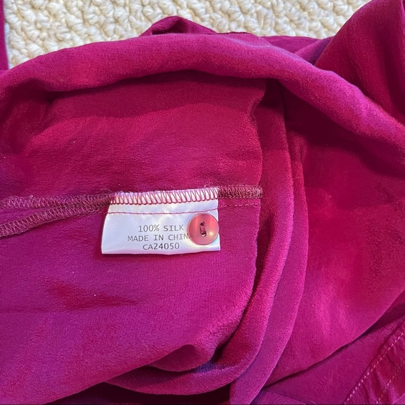 CURRENT 100% SILK Tunic Blouse w/Placket and buttons women's size 6 - Picture 6 of 7